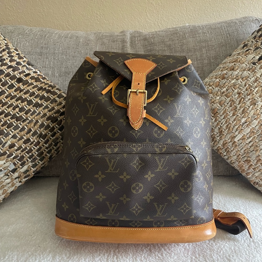 Authentic LV Montsouris GM Backpack Monogram